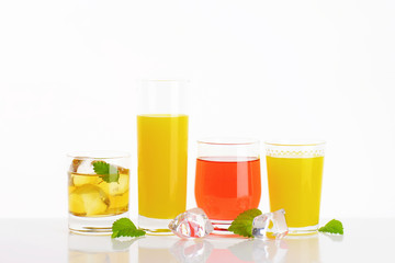 Variety of cold drinks