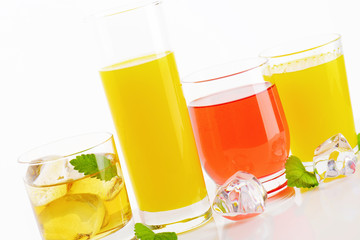 Variety of cold drinks