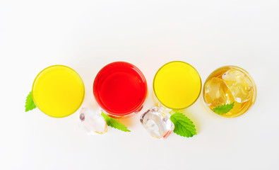 Variety of cold drinks