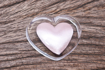heart on wood for Valentines Day background