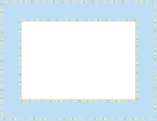 Beaded patterned frame with mosaic border which can be used for baby showers, Easter, Christmas invites, Valentines invite or other occasions