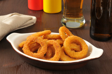 Onion rings and beer