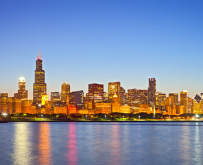 Obraz premium Chicago Illinois USA, panorama of city skyline