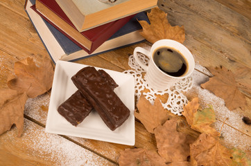 Books and a snack