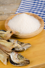 Salt cured whiting