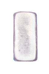 Dirty eraser isolated on white background