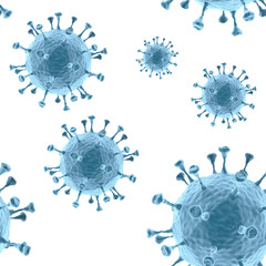 Swine flu virus close up, isolated on white background. Healthcare concept