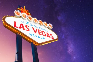 Meubelstickers Welkom bij het Las Vegas-bord © somchaij
