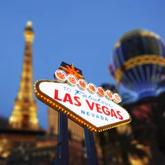 Foto auf Leinwand Willkommen im Las Vegas-Zeichen © somchaij