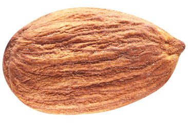 Almond with leaves isolated.