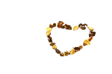 Heart shape make from flowers