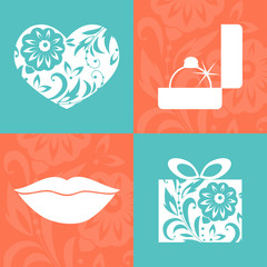 Vector greeting card for Valentine's day