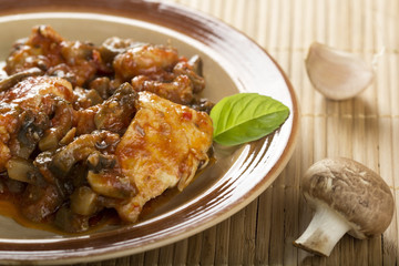 Chicken and mushrooms
