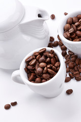 Coffee beans in cups