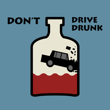Don't drive drunk, vector