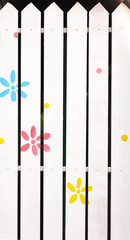 flowers paint on a white wall background