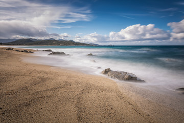 Lozari beach near Ile Rousse in Corsica