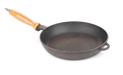 Black frying pan.