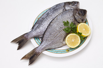 bream with lemon isolated