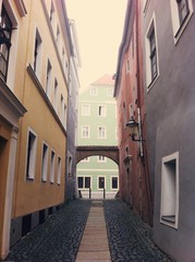 colorful old tenement house