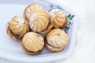 Cookies in sugar powder