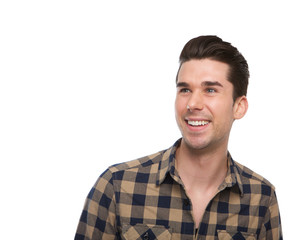 Close up portrait of a stylish young man smiling