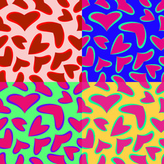 Abstract backgrounds with hearts