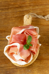 parma ham (jamon) traditional Italian meat specialties