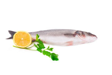 Fresh seabass with lemon.