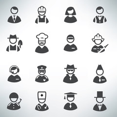 profession icons vector set