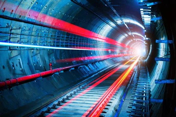 Crédence de cuisine en verre imprimé Tunnel Tunnel de métro
