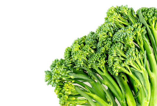 Macro background texture of healthy green broccolini