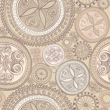 Abstract geometric seamless background Ethnic texture pattern