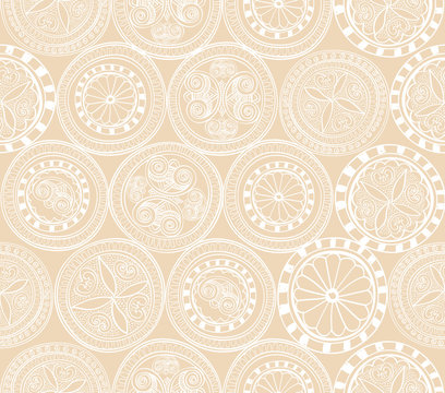 Abstract floral seamless pattern. Oriental ornament background