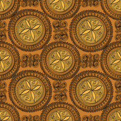 Abstract floral seamless pattern. Oriental ornament background