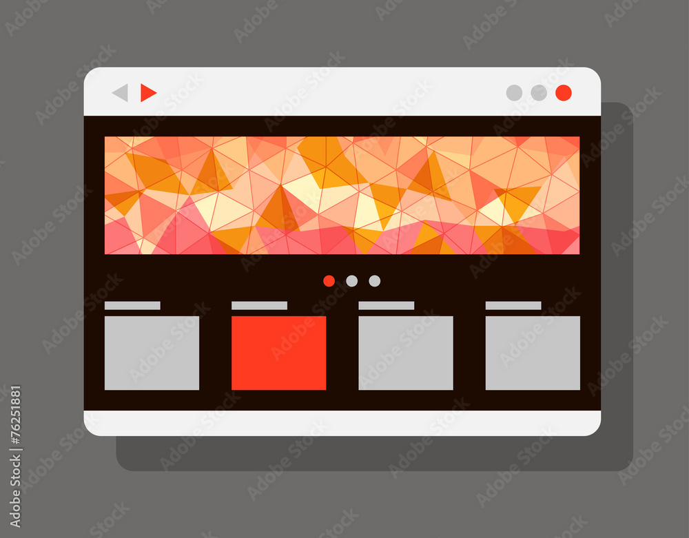 Aufkleber modern internet browser window with abstract banner