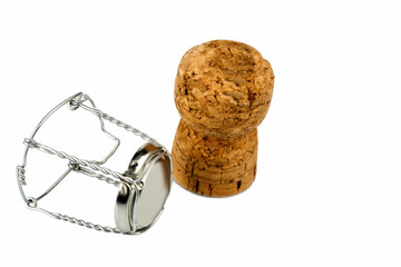 Sektkorken und Agraffe