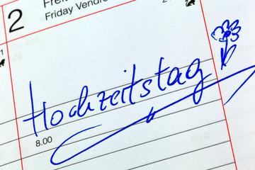 Kalender Hochzeitstag