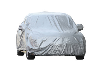 Car cover (with clipping path) isolated on white background