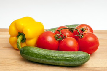 Vegetables on a cutting board