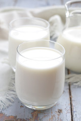 Obraz na płótnie Canvas glasses of milk