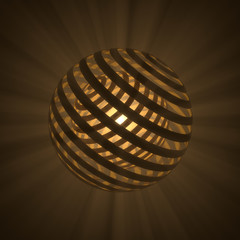 Abstract sphere with rays