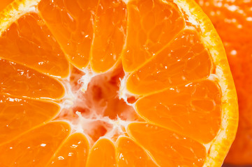 Orange tangerine macro close up