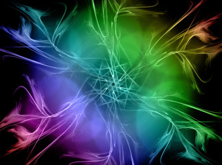 Abstract fractal wreckage, digital artwork