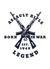 born in war emblem vector illustration, eps10, easy to edit