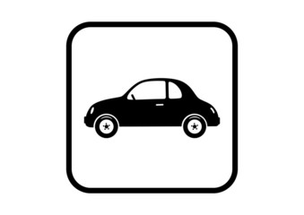 Car vector icon on white background
