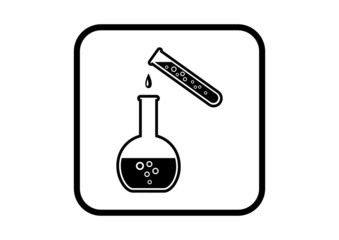 Laboratory glass icon on white background