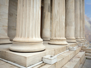 pillars of a building in Athens Greece