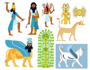 Ancient Babylonian gods, creatures and symbols