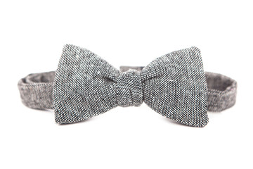 Accessory for a gentleman bow tie. Made of cotton. Black with wh